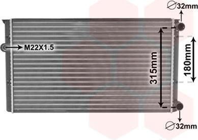 Van Wezel 58002105 радиатор, охлаждение двигателя на VW GOLF III (1H1)