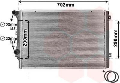 Van Wezel 58002207 радиатор, охлаждение двигателя на VW PASSAT Variant (365)