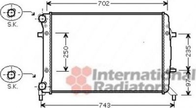 Van Wezel 58002272 радиатор, охлаждение двигателя на AUDI A3 (8P1)