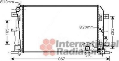 Van Wezel 58002282 радиатор, охлаждение двигателя на VW CRAFTER 30-50 фургон (2E_)