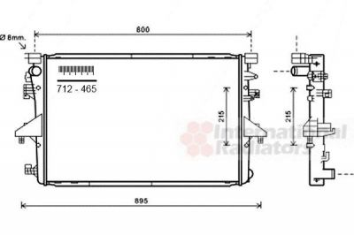 Van Wezel 58002317 радиатор, охлаждение двигателя на VW MULTIVAN V (7HM, 7HN, 7HF, 7EF, 7EM, 7EN)