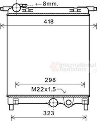 Van Wezel 58002325 радиатор, охлаждение двигателя на SKODA CITIGO