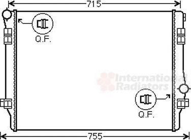 Van Wezel 58002336 радиатор, охлаждение двигателя на AUDI A3 Limousine (8VS)