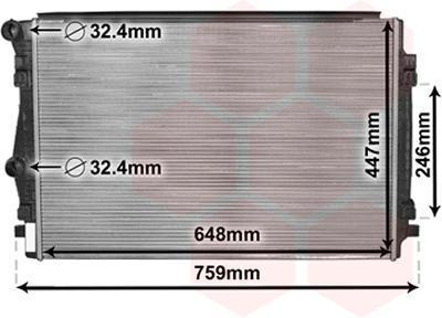 Van Wezel 58002344 радиатор, охлаждение двигателя на VW GOLF VII универсал (BA5)