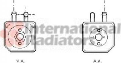Van Wezel 58003082 масляный радиатор, двигательное масло на AUDI A6 Avant (4B5, C5)