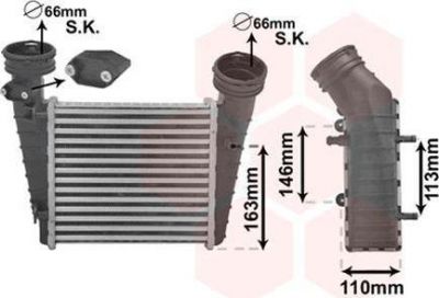 Van Wezel 58004238 интеркулер на SKODA SUPERB (3U4)