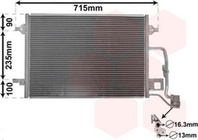 Van Wezel 58005189 конденсатор, кондиционер на SKODA SUPERB (3U4)