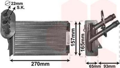 Van Wezel 58006173 теплообменник, отопление салона на VW BORA универсал (1J6)