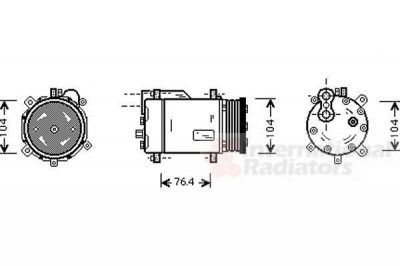 Van Wezel 5800K170 компрессор, кондиционер на VW POLO Variant (6KV5)