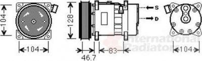 Van Wezel 5800K309 компрессор, кондиционер на VW LT 28-46 II фургон (2DA, 2DD, 2DH)