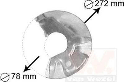 VAN WEZEL Отражатель, диск тормозного механизма (5823372)