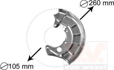 VAN WEZEL Отражатель, диск тормозного механизма (5880371)