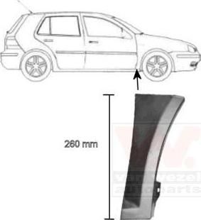 Van Wezel 5888156 крыло на VW GOLF IV (1J1)