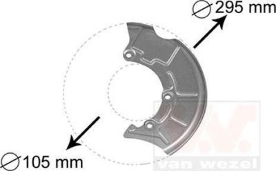 Van Wezel 5888371 отражатель, диск тормозного механизма на VW BORA универсал (1J6)