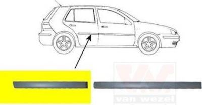 Van Wezel 5888406 облицовка / защитная накладка, дверь на VW GOLF IV (1J1)