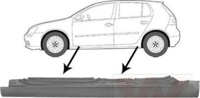 Van Wezel 5894103 накладка порога на VW GOLF V (1K1)