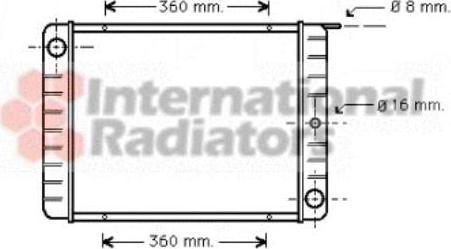 Van Wezel 59002002 радиатор, охлаждение двигателя на VOLVO 240 Kombi (P245)