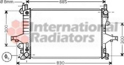 Van Wezel 59002115 радиатор, охлаждение двигателя на VOLVO S80 I (TS, XY)