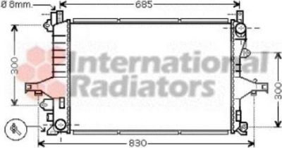 Van Wezel 59002116 радиатор, охлаждение двигателя на VOLVO S80 I (TS, XY)