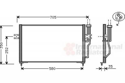 Van Wezel 59005086 конденсатор, кондиционер на MITSUBISHI CARISMA седан (DA_)