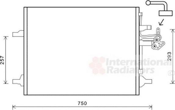 Van Wezel 59005166 конденсатор, кондиционер на VOLVO V70 III (BW)