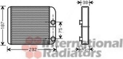 Van Wezel 59006129 теплообменник, отопление салона на MITSUBISHI CARISMA седан (DA_)