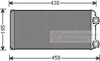 Van Wezel 60006048 теплообменник, отопление салона на VOLVO FH 16