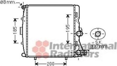 Van Wezel 74002054 радиатор, охлаждение двигателя на PORSCHE BOXSTER (987)