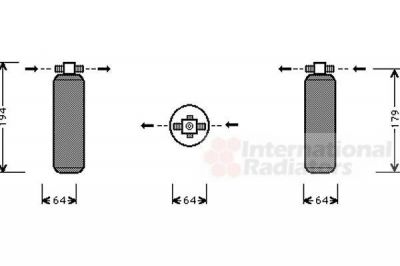 Van Wezel 7400D028 осушитель, кондиционер на PORSCHE 944