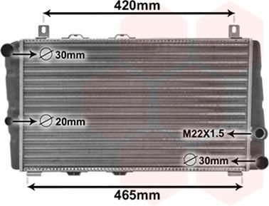 Van Wezel 76002002 радиатор, охлаждение двигателя на SKODA 130