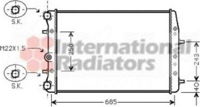 Van Wezel 76002014 радиатор, охлаждение двигателя на VW POLO (9N_)