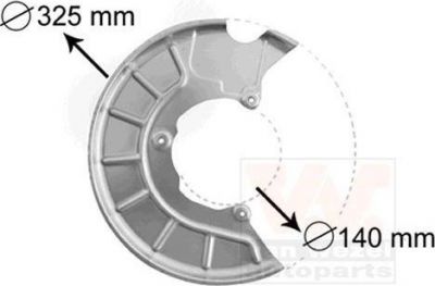 Van Wezel 7622372 отражатель, диск тормозного механизма на AUDI Q3 (8U)