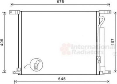 Van Wezel 81005139 конденсатор, кондиционер на CHEVROLET AVEO Наклонная задняя часть (T250, T255)