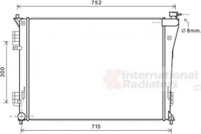 Van Wezel 82002304 радиатор, охлаждение двигателя на HYUNDAI i40 CW (VF)