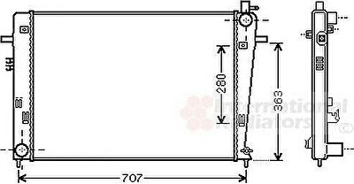 Van Wezel 82002328 радиатор, охлаждение двигателя на HYUNDAI TUCSON (JM)