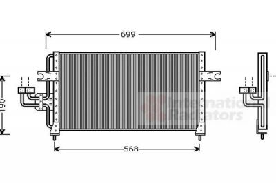 Van Wezel 82005040 конденсатор, кондиционер на HYUNDAI LANTRA I (J-1)