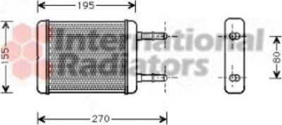 Van Wezel 82006064 теплообменник, отопление салона на HYUNDAI PONY седан (X-1)