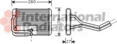 Van Wezel 82006122 теплообменник, отопление салона на HYUNDAI MATRIX (FC)