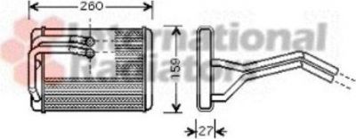 Van Wezel 82006143 теплообменник, отопление салона на HYUNDAI MATRIX (FC)