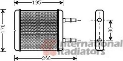 Van Wezel 82006216 теплообменник, отопление салона на HYUNDAI GETZ (TB)