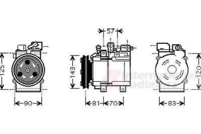 Van Wezel 8200K139 компрессор, кондиционер на HYUNDAI H-1 / STAREX