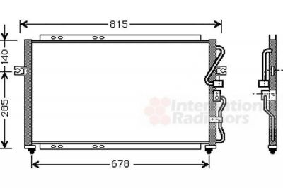 Van Wezel 83005014 конденсатор, кондиционер на KIA CARNIVAL I (UP)