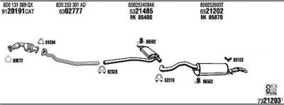 WALKER AD00003 система выпуска ог на AUDI A4 (8D2, B5)