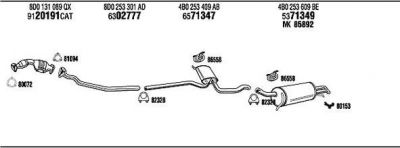 WALKER AD25136 система выпуска ог на AUDI A6 Avant (4B5, C5)