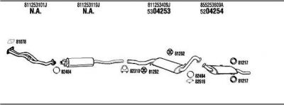 WALKER AD32012B система выпуска ог на AUDI 80 (81, 85, B2)