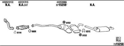 WALKER AD62166A система выпуска ог на AUDI 100 (44, 44Q, C3)