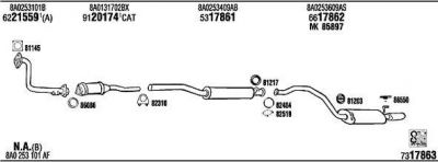 WALKER AD80050A система выпуска ог на AUDI 80 (8C, B4)