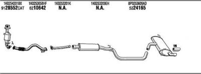 WALKER ADK033252 система выпуска ог на AUDI A3 Sportback (8PA)