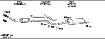 WALKER CIH16245B система выпуска ог на CITROEN C5 I Break (DE_)