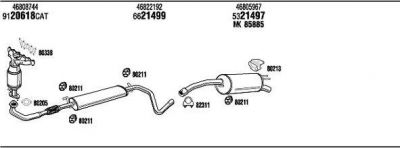 WALKER FI25004 система выпуска ог на FIAT STILO (192)